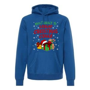 Most Likely To Spread Christmas Cheer Fun Christmas Holiday Gift Premium Hoodie