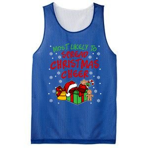 Most Likely To Spread Christmas Cheer Fun Christmas Holiday Gift Mesh Reversible Basketball Jersey Tank