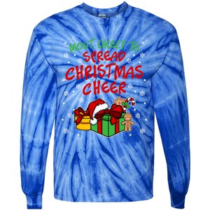 Most Likely To Spread Christmas Cheer Fun Christmas Holiday Gift Tie-Dye Long Sleeve Shirt