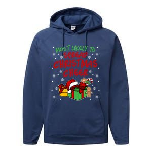 Most Likely To Spread Christmas Cheer Fun Christmas Holiday Gift Performance Fleece Hoodie