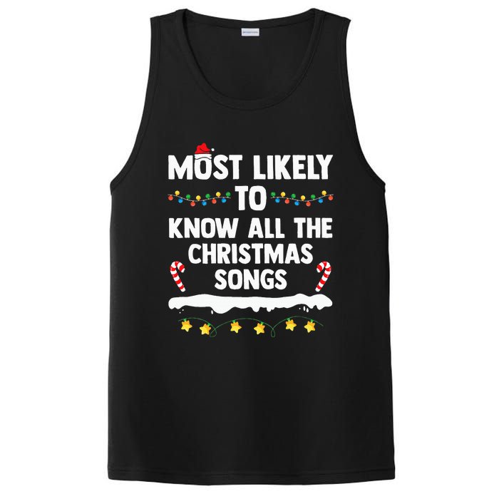 Most Likely To Know All The Christmas Songs Family Christmas PosiCharge Competitor Tank