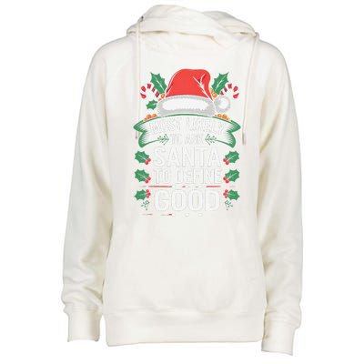 Most Likely To Ask Santa To Define Good Christmas Matching Womens Funnel Neck Pullover Hood