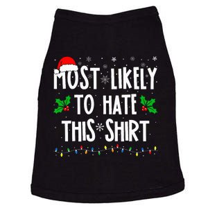 Most Likely To Hate This Family Matching Christmas Doggie Tank