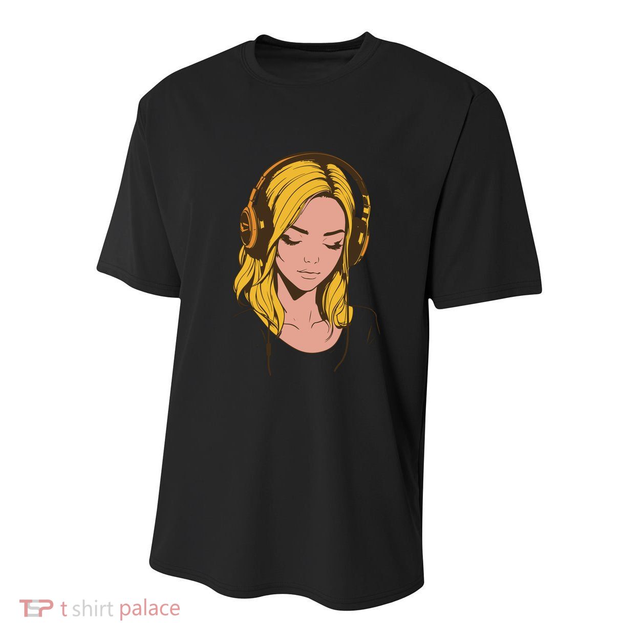 Minimalist Listening To Music With Headphones Cool Gift Youth Performance Sprint T-Shirt