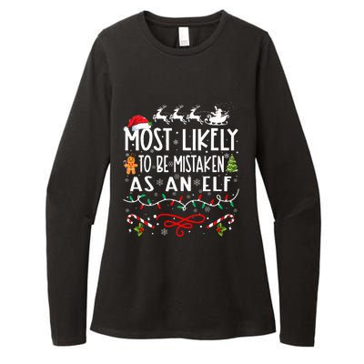 Most Likely To Be Mistaken As An Elf Family Christmas Womens CVC Long Sleeve Shirt