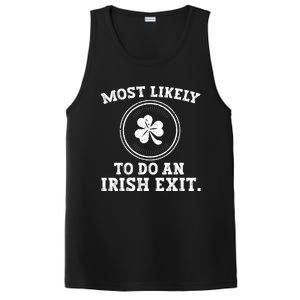 Most Likely To Do An Irish Exit Funny St Patricks Day PosiCharge Competitor Tank