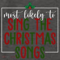 Most Likely To Sing The Christmas Songs Vector Backpack