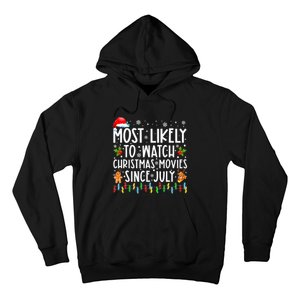 Most Likely To Watch Christmas Movies Since July Funny Xmas Hoodie