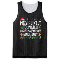 Most Likely To Watch Christmas Movies Since July Funny Xmas Mesh Reversible Basketball Jersey Tank