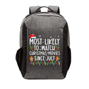 Most Likely To Watch Christmas Movies Since July Funny Xmas Vector Backpack