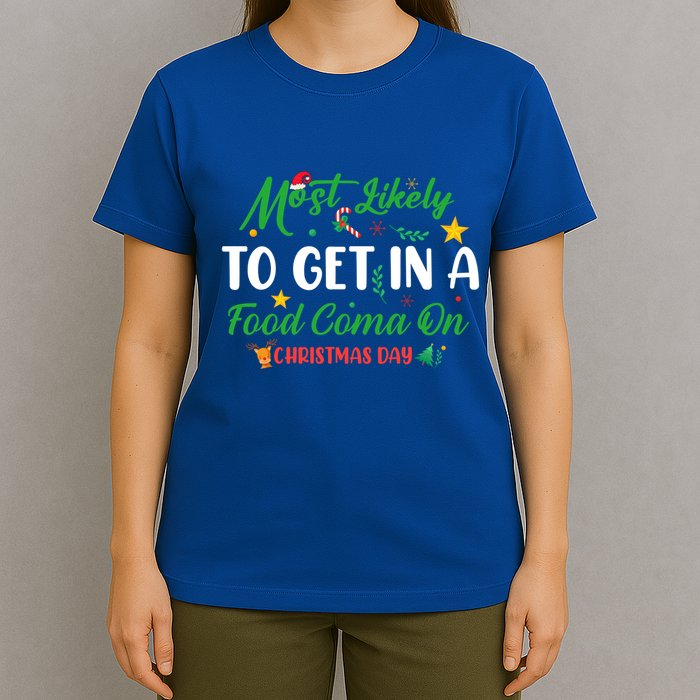 Most Likely To Get In A Food Coma On Christmas Day Cool Gift T-Shirt