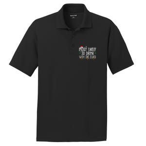 Most Likely To Drink With The Elves Funny Christmas PosiCharge RacerMesh Polo