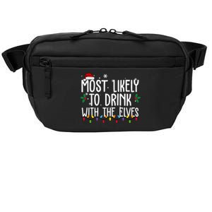 Most Likely To Drink With The Elves Funny Christmas Crossbody Pack