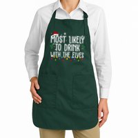 Most Likely To Drink With The Elves Funny Christmas Apron