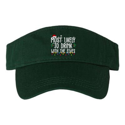 Most Likely To Drink With The Elves Funny Christmas Visor