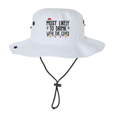 Most Likely To Drink With The Elves Funny Christmas Legacy Cool Fit Booney Bucket Hat