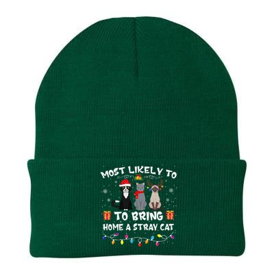 Most Likely To Bring Home A Stray Cat Matching Christmas Knit Cap Winter Beanie