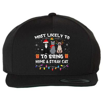 Most Likely To Bring Home A Stray Cat Matching Christmas Wool Snapback Cap