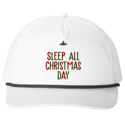 Most Likely To Sleep All Christmas Day Snapback Five-Panel Rope Hat