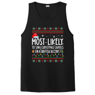 Most Likely To Sing Christmas Carols In A British Accent PosiCharge Competitor Tank