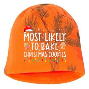 Most Likely To Bake Christmas Cookies Funny Baker Christmas Kati - Camo Knit Beanie