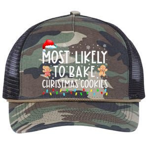 Most Likely To Bake Christmas Cookies Funny Baker Christmas Retro Rope Trucker Hat Cap