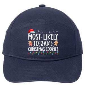 Most Likely To Bake Christmas Cookies Funny Baker Christmas 7-Panel Snapback Hat