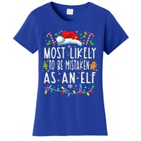 Most Likely To Be Mistaken As An Elf Christmas Women's T-Shirt