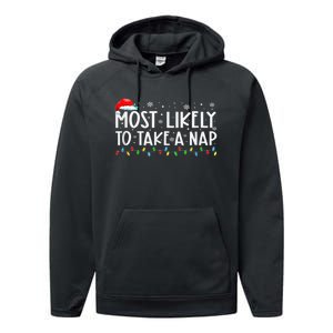 Most Likely To Take A Nap Family Matching Xmas Performance Fleece Hoodie