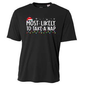 Most Likely To Take A Nap Family Matching Xmas Cooling Performance Crew T-Shirt