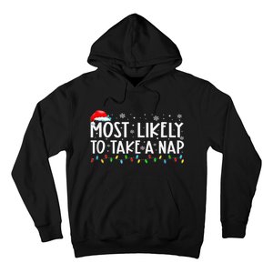 Most Likely To Take A Nap Family Matching Xmas Hoodie