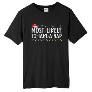 Most Likely To Take A Nap Family Matching Xmas Tall Fusion ChromaSoft Performance T-Shirt