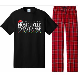 Most Likely To Take A Nap Family Matching Xmas Pajama Set