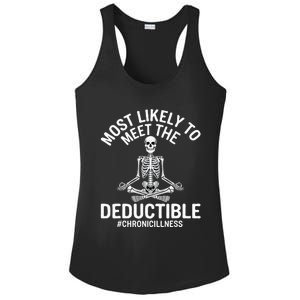 Most Likely To Meet The Deductible Chronic Illness Sarcasm Ladies PosiCharge Competitor Racerback Tank