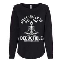 Most Likely To Meet The Deductible Chronic Illness Sarcasm Womens California Wash Sweatshirt