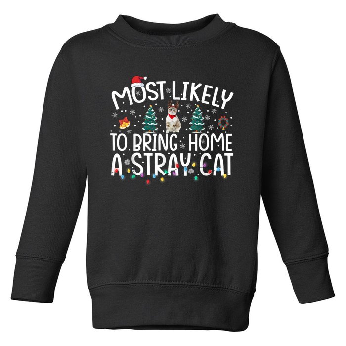 Most Likely To Bring Home A Stray Cat Toddler Sweatshirt