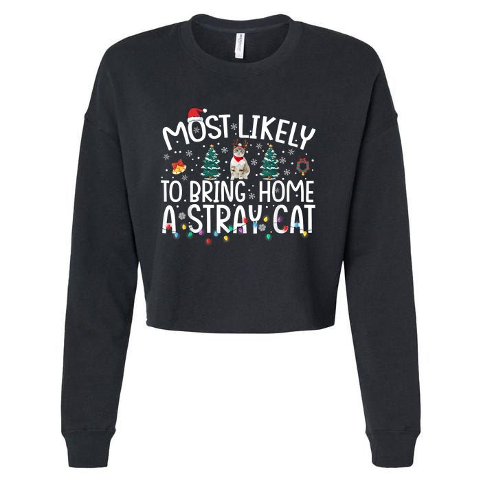 Most Likely To Bring Home A Stray Cat Cropped Pullover Crew