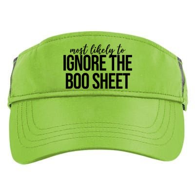 Most Likely To Ignore The Boo Sheet Halloween Funny Adult Drive Performance Visor