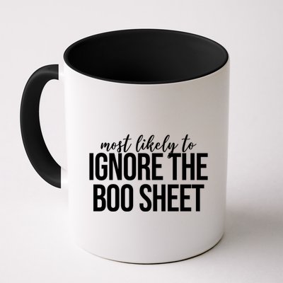Most Likely To Ignore The Boo Sheet Halloween Funny Coffee Mug