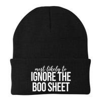 Most Likely To Ignore The Boo Sheet Halloween Funny Beanie