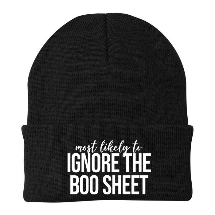 Most Likely To Ignore The Boo Sheet Halloween Funny Beanie