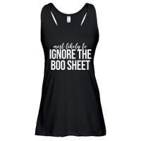 Most Likely To Ignore The Boo Sheet Halloween Funny Ladies Essential Flowy Tank