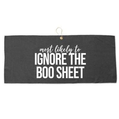 Most Likely To Ignore The Boo Sheet Halloween Funny Large Microfiber Waffle Golf Towel