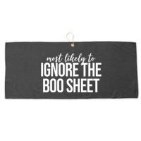 Most Likely To Ignore The Boo Sheet Halloween Funny Large Microfiber Waffle Golf Towel