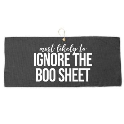 Most Likely To Ignore The Boo Sheet Halloween Funny Large Microfiber Waffle Golf Towel