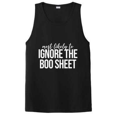 Most Likely To Ignore The Boo Sheet Halloween Funny PosiCharge Competitor Tank