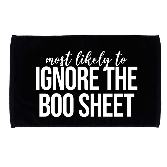 Most Likely To Ignore The Boo Sheet Halloween Funny Microfiber Hand Towel