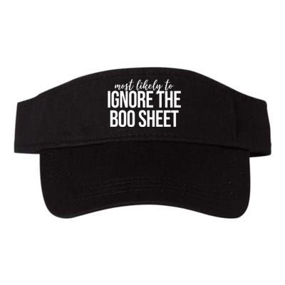 Most Likely To Ignore The Boo Sheet Halloween Funny Valucap Bio-Washed Visor