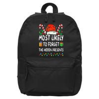 Most Likely To Forget The Hidden Presents Family Christmas 16 in Basic Backpack