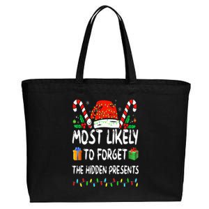 Most Likely To Forget The Hidden Presents Family Christmas Cotton Canvas Jumbo Tote